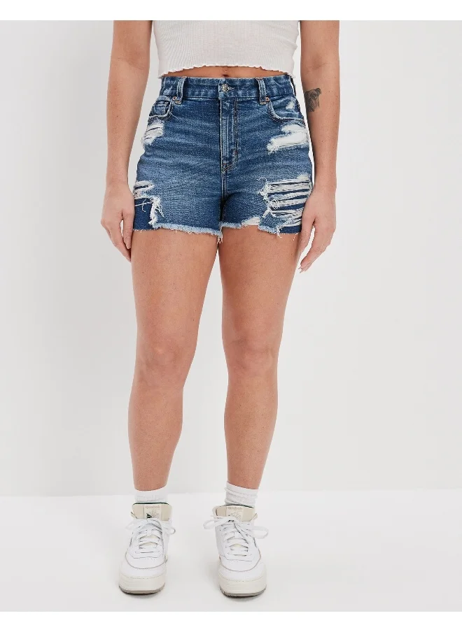 امريكان ايجل AE Strigid Curvy Denim Mom Shorts