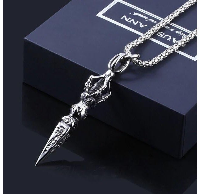 Saiizen Protective Buddhist Pendant Chain Stainless Steel Never Fade Necklace for boys Silver Stainless Steel Pendant Set - Image 5