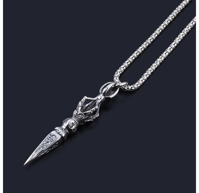 Saiizen Protective Buddhist Pendant Chain Stainless Steel Never Fade Necklace for boys Silver Stainless Steel Pendant Set - Image 4