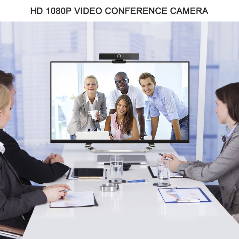Wide Angle Webcam, Large View Video Conference Camera, Full HD 1080P Live Streaming Web Cam with Built-in Microphone, Auto Focus Computer Camera USB Webcam for Mac, PC, Laptop and Desktop Calling, Conferencing, Live Streaming - Image 3