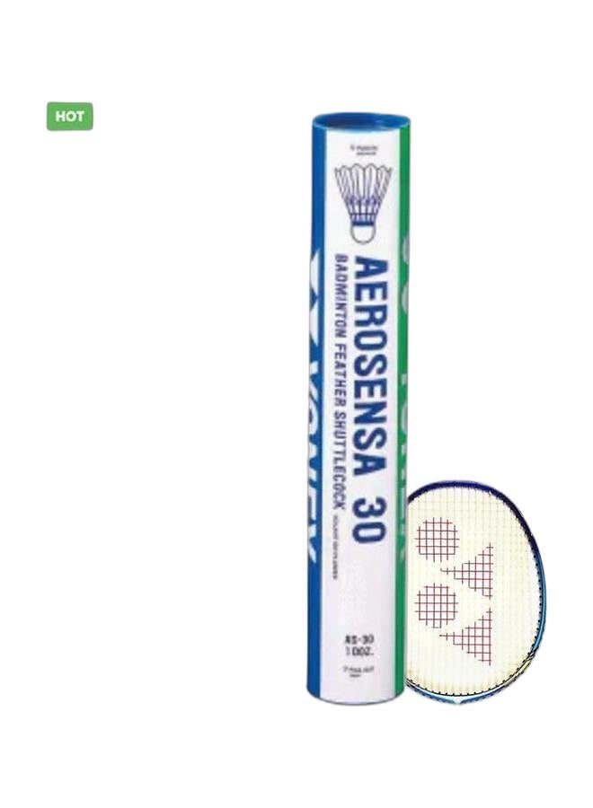 Yonex Nanoray Ace Cyan Badminton Racket + Aerosensa 30 Shuttlecocks Pack - Image 1