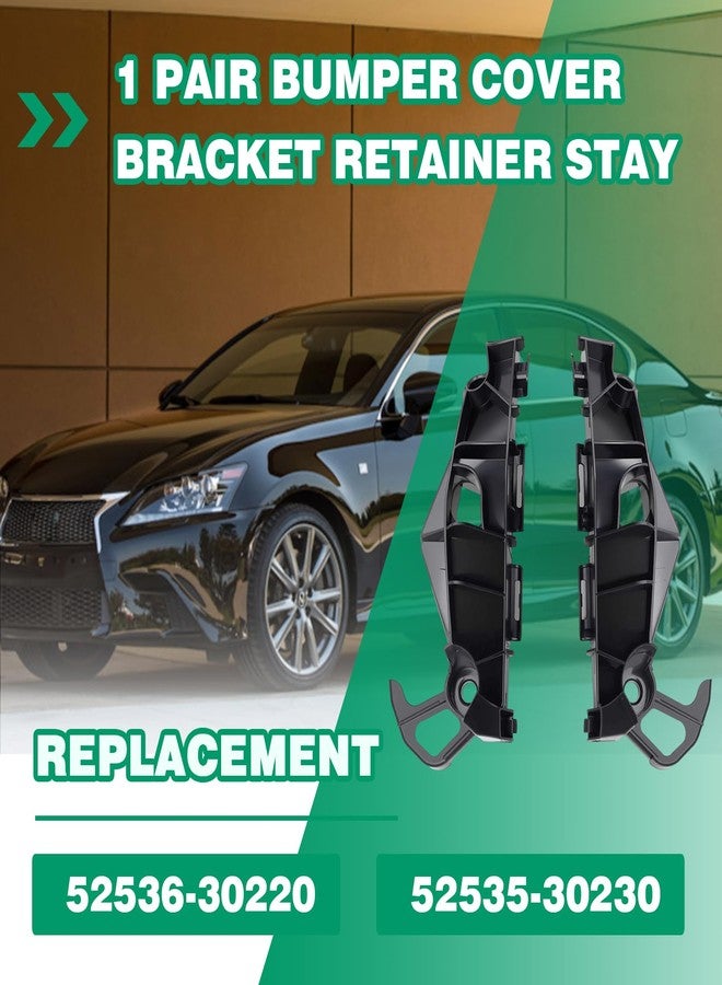 repustor 1 Pair Bumper Cover Bracket Retainer Stay Compatible with 2013-2015 Lexus GS350, for 2013-2015 GS450H Replace Part Number 52536-30220 52535-30230 - Image 2