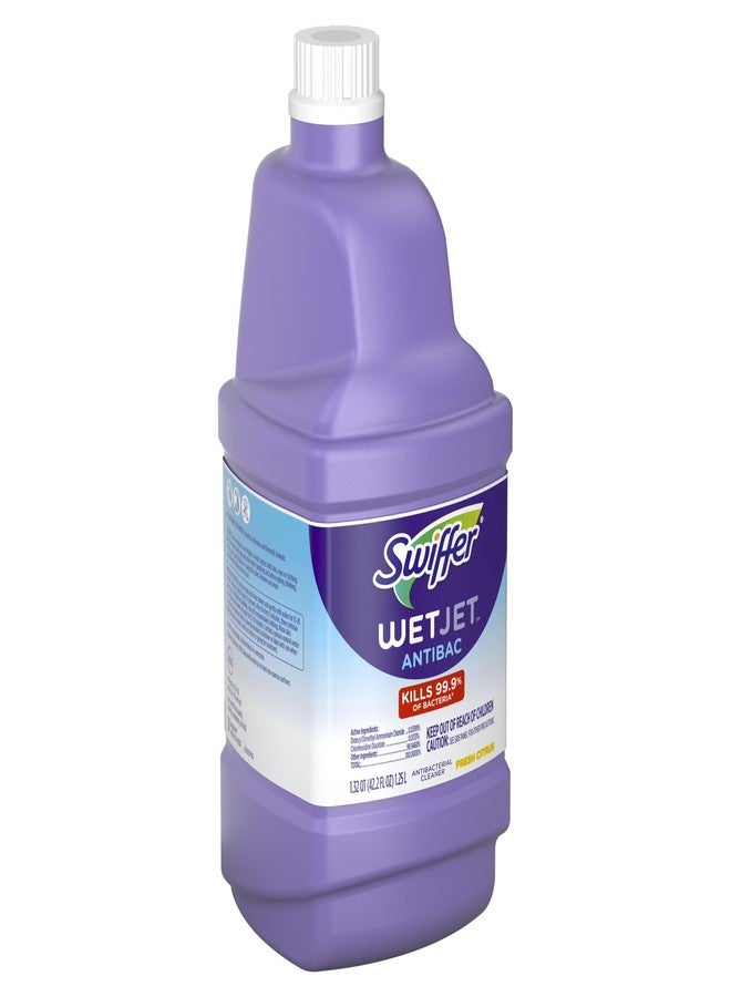 Swiffer WetJet Antibacterial Solution Refill for Floor Mopping and Cleaning, All Purpose Multi Surface Floor Cleaning Solution, Fresh Citrus Scent, 1.25 Liters - Image 2