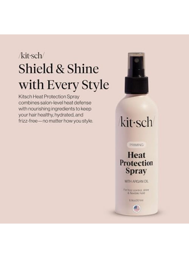 Kitsch Heat Protection Spray for Hair Heat Protectant for Hair with Argan Oil Styling Hair Spray for Frizz Control Shine Damage Protection Protects Strands Ideal Gifts for Women 68oz - Image 3