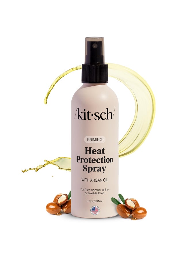 Kitsch Heat Protection Spray for Hair Heat Protectant for Hair with Argan Oil Styling Hair Spray for Frizz Control Shine Damage Protection Protects Strands Ideal Gifts for Women 68oz - Image 2