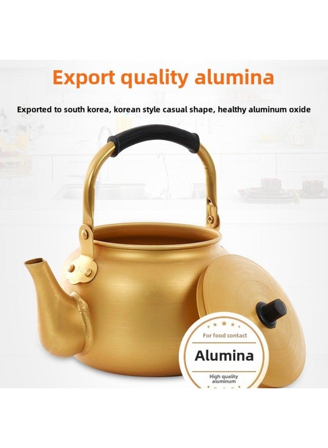 Oxidized Yellow Aluminum Pot Aluminum Kettle Aluminum Teapot Korean-style Rice Wine Pot Warm Wine Pot Household Large Capacity Gas Gas Open-Capacity:3L Yellow Aluminum Pot - Image 4