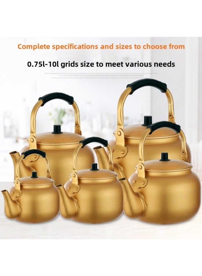 Oxidized Yellow Aluminum Pot Aluminum Kettle Aluminum Teapot Korean-style Rice Wine Pot Warm Wine Pot Household Large Capacity Gas Gas Open-Capacity:3L Yellow Aluminum Pot - Image 3