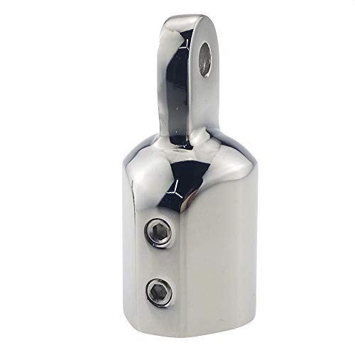 keehui Pair 316SS Heavy Duty7/8 ID Bimini Top Cap External Eye End Boat Fittings with Two Screws Marine Hardware, Fits 7/8" OD Round Tube - Image 5