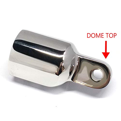 keehui Pair 316SS Heavy Duty7/8 ID Bimini Top Cap External Eye End Boat Fittings with Two Screws Marine Hardware, Fits 7/8" OD Round Tube - Image 2