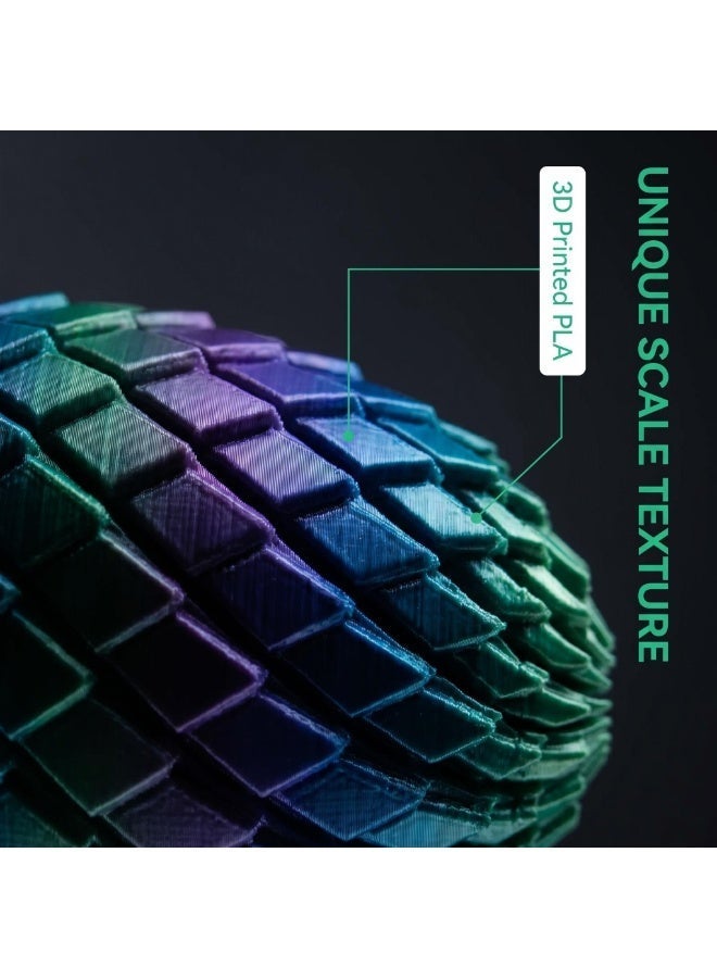 3D Printed Dragon Egg Fidget Toy, Transformable Spiral Sculpture Stress Relief Toy - Image 2