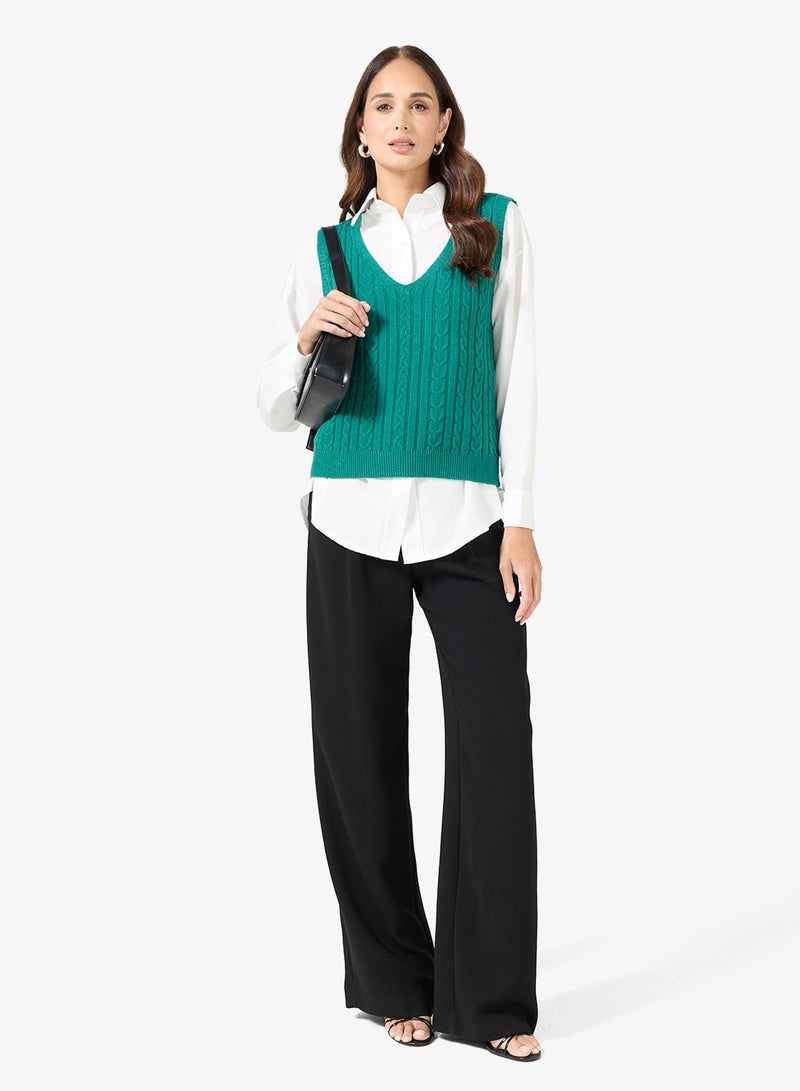 ELLA Cable Knit Sweater Vest - Image 4