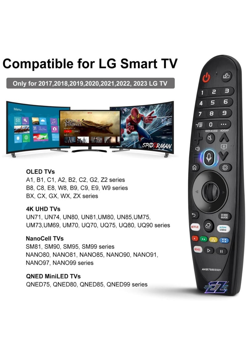 ELTRAZONE Voice Magic Remote Control for LG Smart TV 2017-2022 AN-MR20GA MR19BA MR18BA MR650A Replacement with Voice and Pointer Function for LG Magic Voice Remote with battery - Image 2