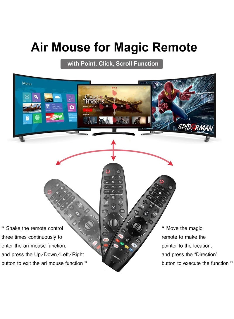 ELTRAZONE Voice Magic Remote Control for LG Smart TV 2017-2022 AN-MR20GA MR19BA MR18BA MR650A Replacement with Voice and Pointer Function for LG Magic Voice Remote with battery - Image 5