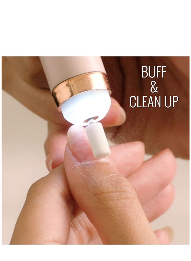 Salon Nails Kit with Led Light Electronic Nail File and Full Manicure and Pedicure Tool Precision Control Rechargeable and Cordless Safety Different Modes - Image 4