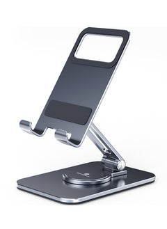 هوديوس حامل هاتف معدني حامل هاتف للمكتب ارتفاع قابل للتعديل حامل iPhone حامل iPhone قابل للطي لجميع هواتف iPhone 14/14 Plus / 14 Pro / 14 Pro Max / iPhone SE 3 / iPhone 13 Pro Max / 13mini رمادي  - Image 1