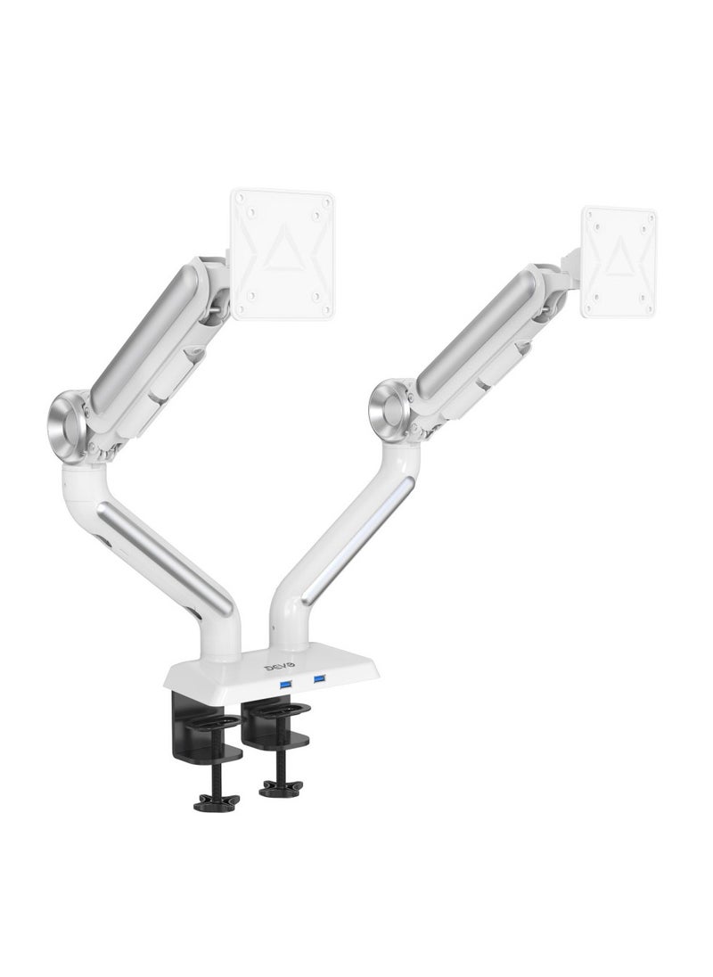 Devo Devo Gaming Monitor Arm - Flexi Pro 2 - White/Silver  - Image 1