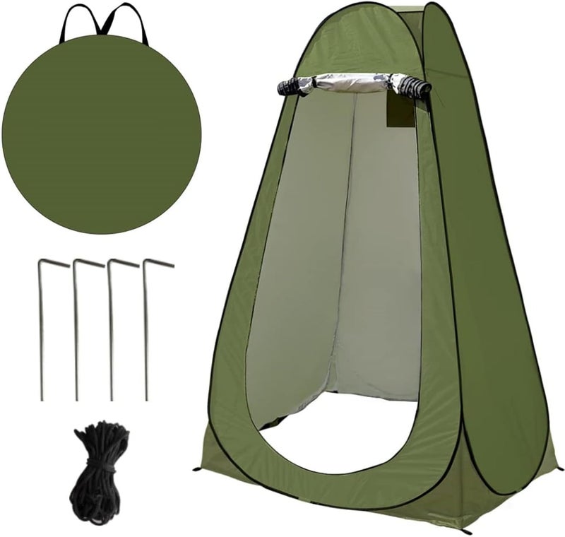 Linist Pop-Up Privacy Camping Tent – Portable Polyester Outdoor Shower Tent, Dressing Changing Room, Camp Toilet Tent with UV Protection, Zippered Windows, Storage Pockets & Carry Bag for Travel - Image 1