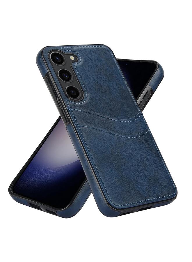اس-توب جراب لهاتف Samsung Galaxy S23+ 5G مصنوع من جلد الليتشي مع فتحات للبطاقات - Image 2