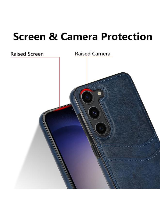 اس-توب جراب لهاتف Samsung Galaxy S23+ 5G مصنوع من جلد الليتشي مع فتحات للبطاقات - Image 5