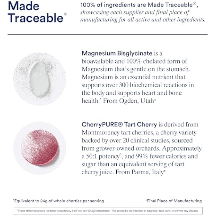Ritual Magnesium+ Glycinate Drink Mix Supplement - with Tart Cherry to Support Calm, Sleep, Mind, Muscle Relaxation, Recovery and Cramping Relief** - Vegan - Sugar-Free - Berry - 30 Servings - Image 5