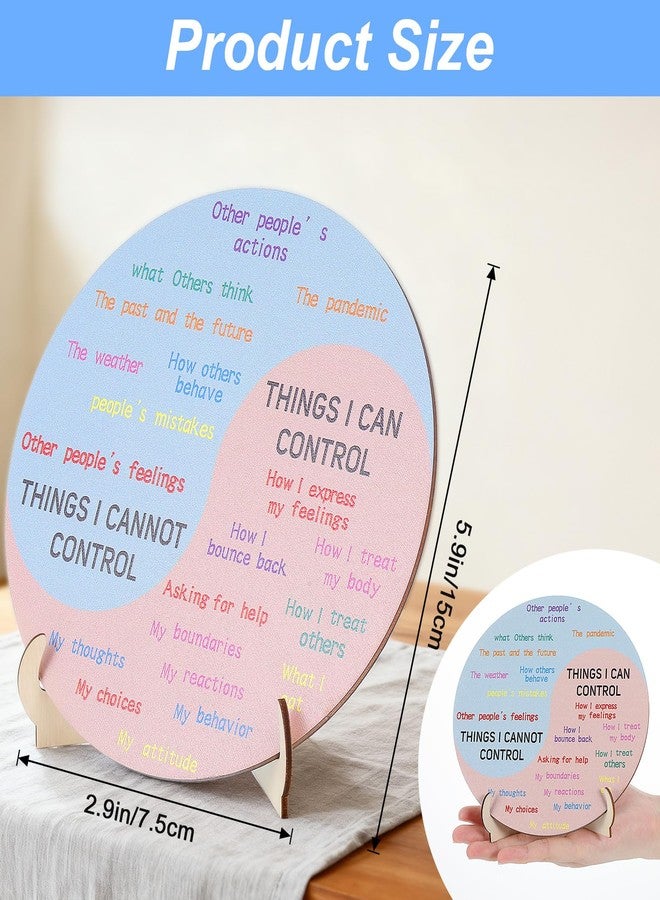 ValueBargain Feeling Wheel, 1PCS 6-Inch Double-Sided Emotion Wheel with Stand, Office Desk Decor, Therapist Gift for Counselor Social Worker Home Office - Image 2