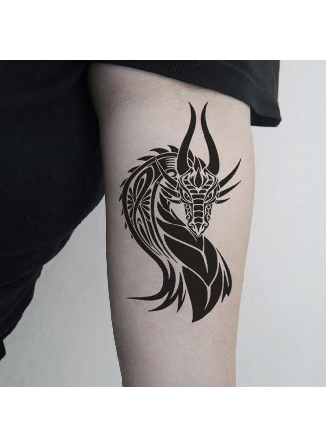 Oottati 6 Sheets Black Flying Dragon Claw Totem Arm Body Art Temporary Tattoo Stickers Fake Tattoos That Look Real and Last Long  - Image 5