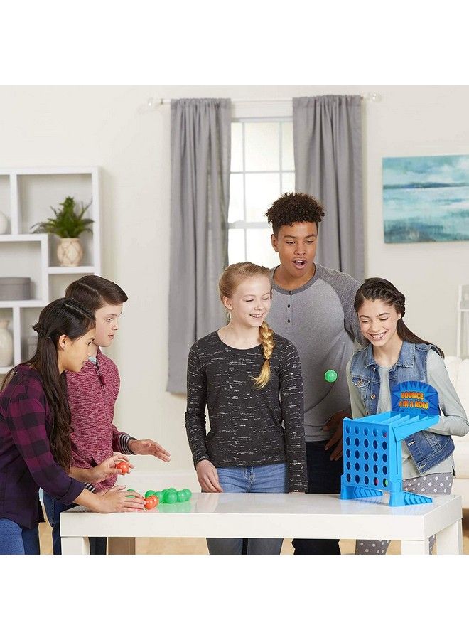 Point Games Bounce 4 In A Row Travel Friendly Storage Case Classic Board Games W Twist Line Up 4 Classic Game Strategical Thinking And Aim Practice Portable Toys For Boys And Girls Ages 6+ - Image 5