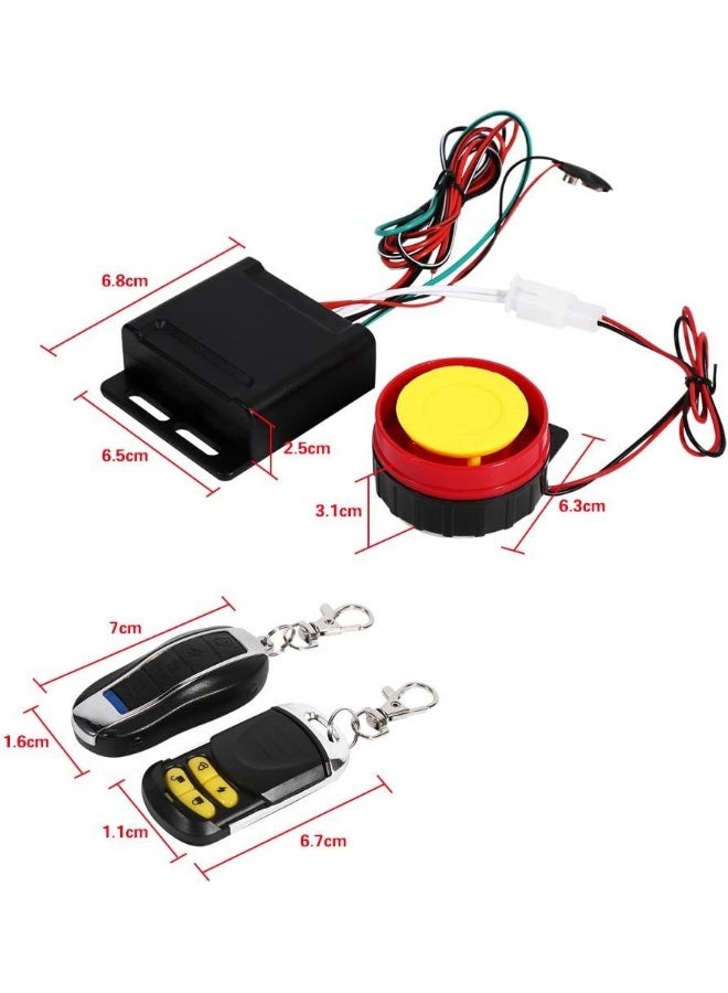 Keenso Motorcycle Bike Vehicle Anti-theft Security Kit Alarm System Remote Control 12V - Image 3