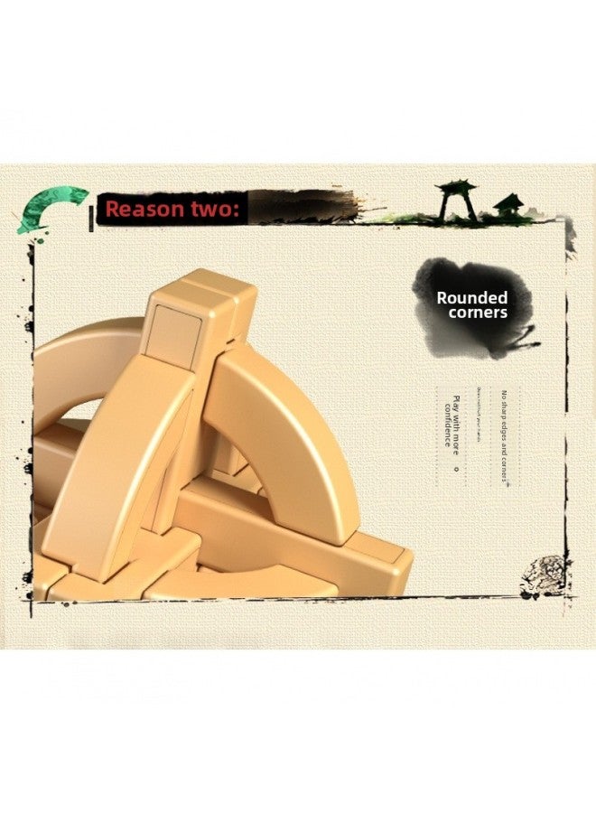 Luban Ball Kongming Lock Luban Lock Wooden Color Children's Toys Adult Intelligence Unlocking Toys Difficulty AliExpress-Color:Gift Box 【9 Styles】  - Image 4