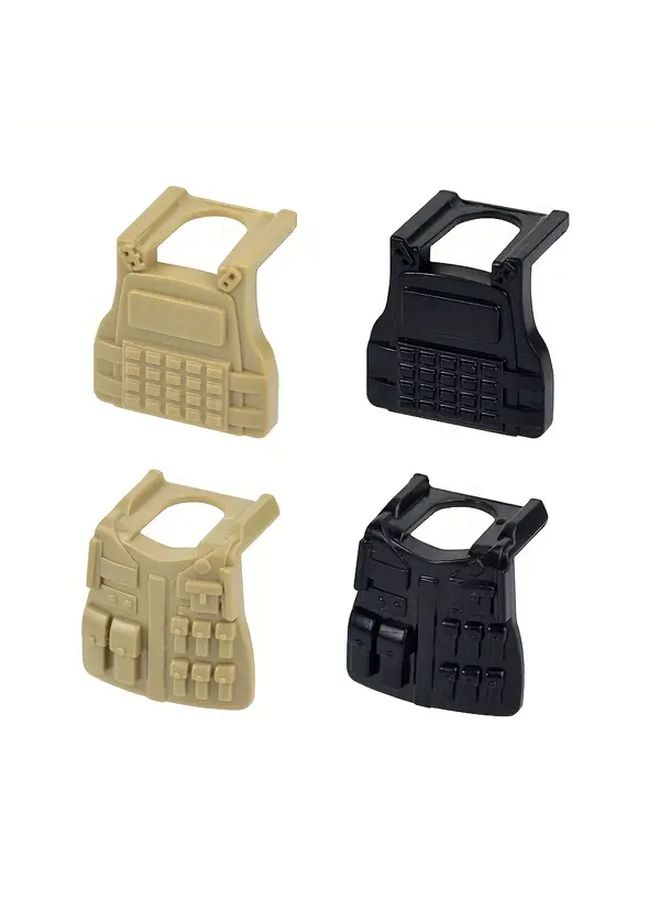 MOC Military Accessories Helmet Black 10pcs Soldier Backpack Tactical Vest Cape Plaque Weapon Building Blocks Parts Toy - Image 4