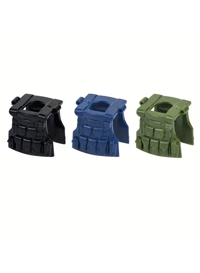 MOC Military Accessories Helmet Black 10pcs Soldier Backpack Tactical Vest Cape Plaque Weapon Building Blocks Parts Toy - Image 3