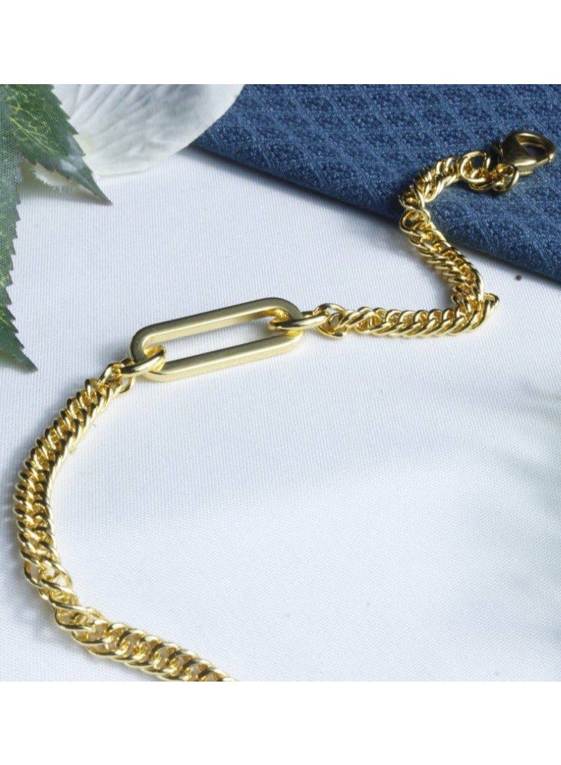 R-A65 سوارة نسائية عصرية مطلية بالذهب عيار 21 - Image 2