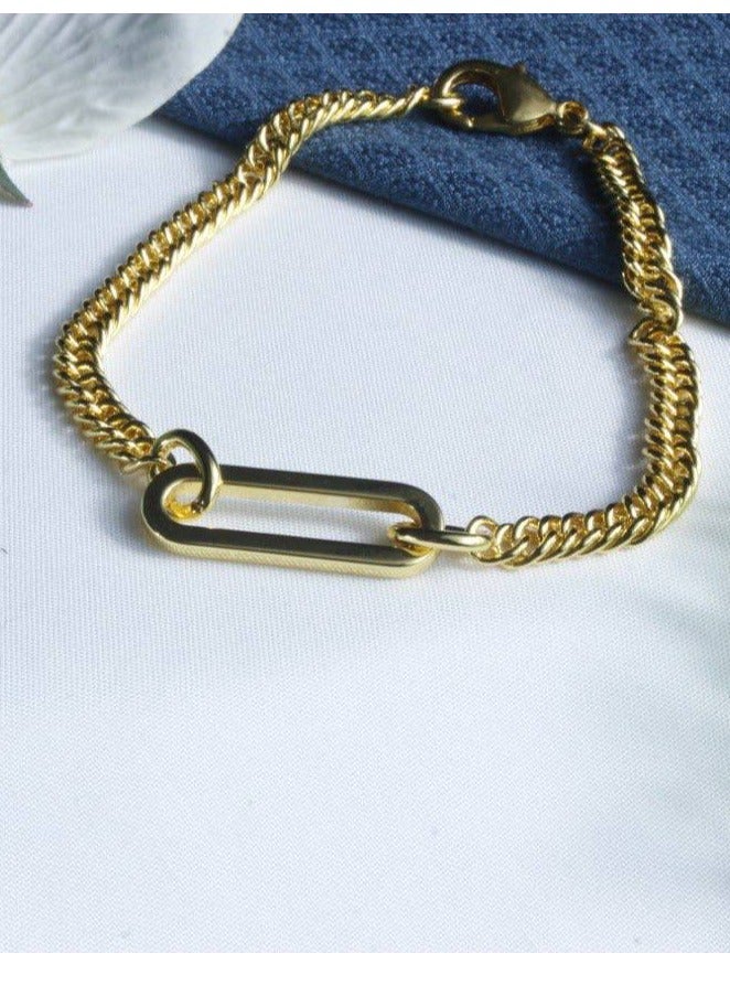 R-A65 سوارة نسائية عصرية مطلية بالذهب عيار 21 - Image 1