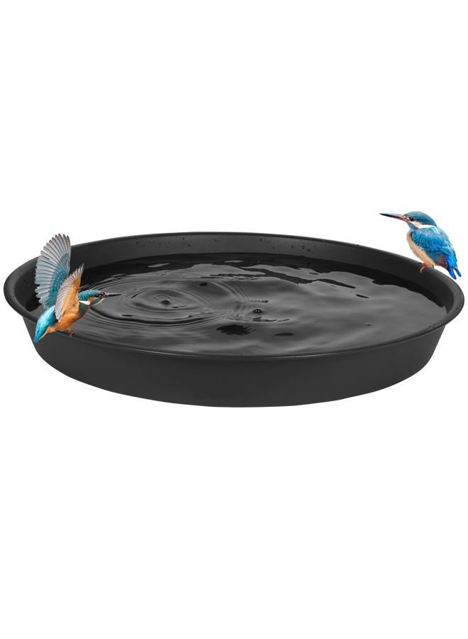 Bleuhome 2 Pack of Bird Bath Bowl 14 inch, 1.6" Depth, 12 14 16 18 19 inch Heavy Duty BirdBath Bowls only, Plastic Round Large Plant Saucer Dish for Garden (14", Terracotta) - Image 3