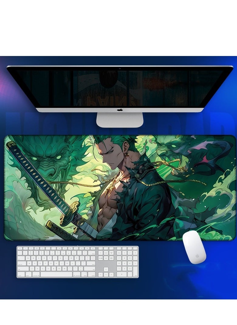 QZ - Anime One Piece Mouse Pad, Extended Large Gaming Mouse Pad, Non-Slip Rubber Base And Stitched Edge Desk Pad For Computer Home Office Work And Study - Image 1