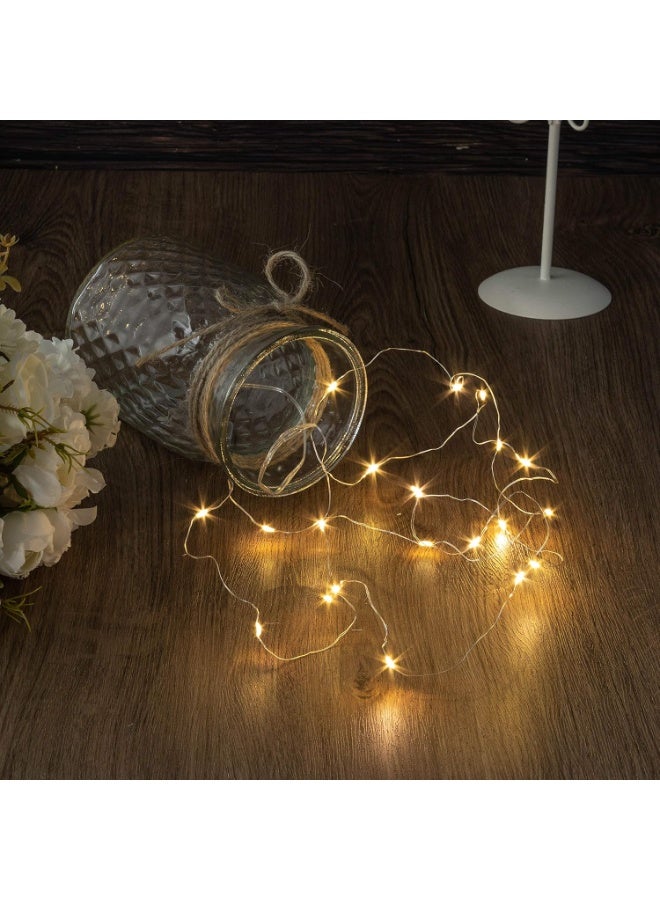 KELINGO Aitificial LED White Rose Flowers with Glass Vase, Flower Arrangement for Table Centerpiece, Home Office Wedding Decoration - Image 3