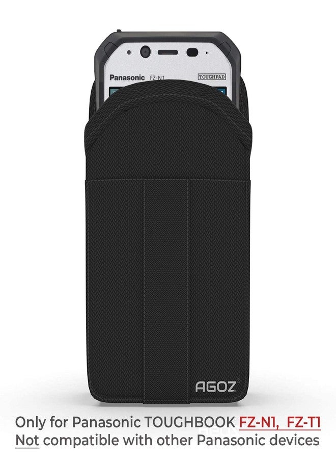 Agoz Panasonic TOUGHBOOK N1 T1 Scanner Holster, Rugged Case Pouch for Panasonic TOUGHBOOK FZ-N1, TOUGHBOOK FZ-T1 Handheld Barcode Touch Mobile Computer, Cover w/Strong Metal Clip Belt Loops, Card Slot - Image 2
