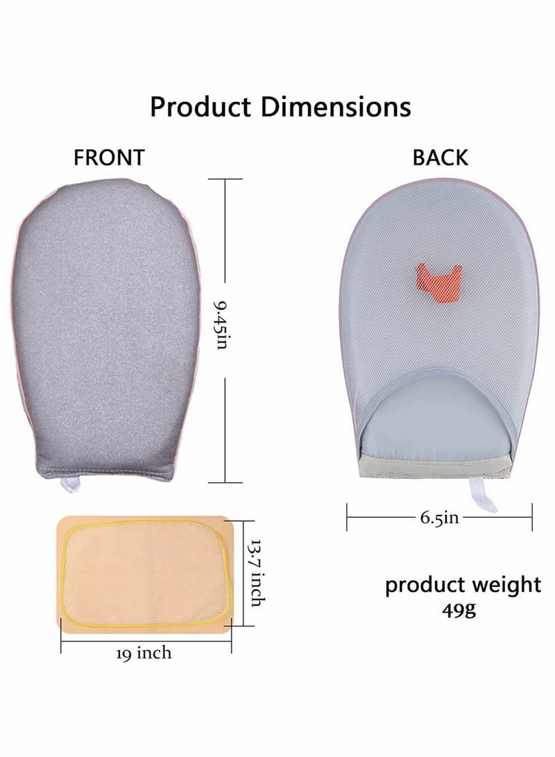 Excefore Steamer Gloves, Garment Steamer Ironing Glove, Waterproof Anti Steam Mitt with Finger Loop, Complete Care Protective Garment Steaming Mitt, Heat Resistant Gloves for Clothes Steamers - Image 2