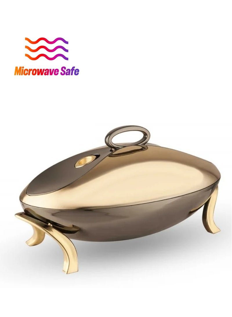 Golden Fire Food Container - Golden Fire - Gold & Gray -  2 Liter