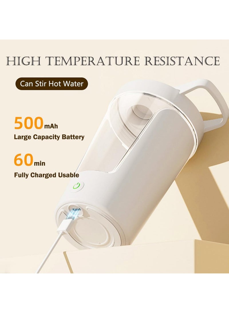 Generic - White Electric Protein Shaker Bottle, 100% Leak-Proof Blender - Usb Rechargeable Blender Bottle, Protein Mix Shaker Bottle, Made Of Safe Materials - Bpa Free - 450ml - Image 1