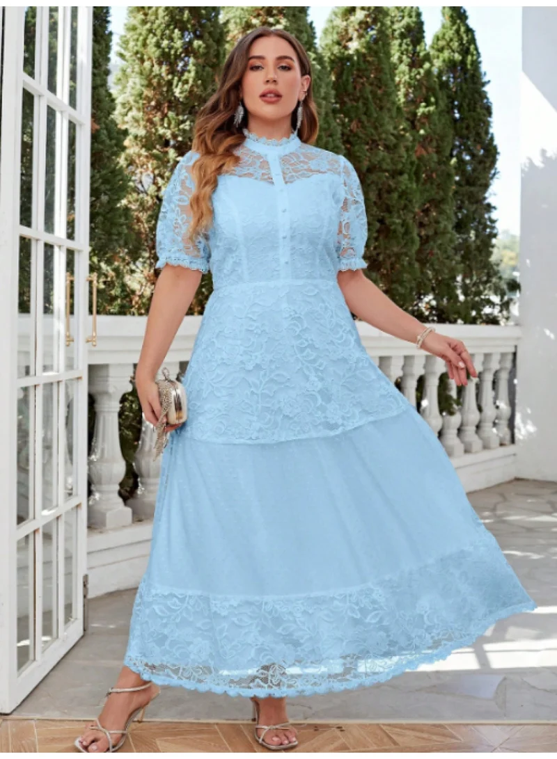 SIMPLEE Oversized women's dress suitable for curvy women's flowing skirt