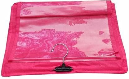 Coolkart 2 Pcs 6 Pockets Hanging Purse Handbag Organizer Clear Bag Storage Holder Purse Bag Wardrobe Pink Space Saving Organizers - Image 4