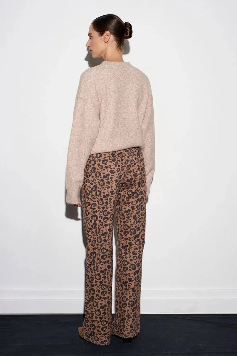 Dilvin Multicolor DILVIN High-Waist Printed Wide-Leg Jeans for Women | Best Price UAE