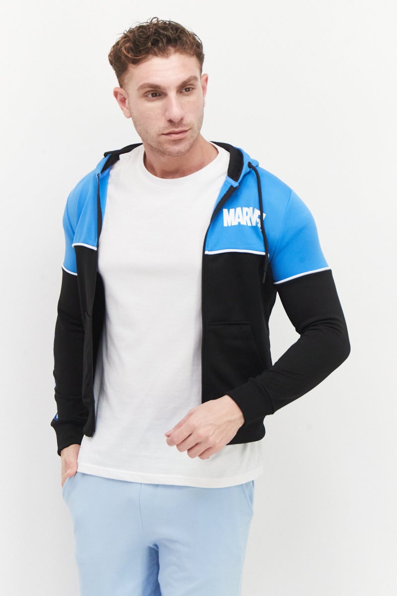 DIFUZED مارفل × ديفيوزد سويت شيرتات بأكمام طويلة بسحاب كامل للرجال، متعدد الألوان - Image 1