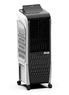 KHIND Frosty-3D Air Cooler with Remote, 3 Sided Honeycomb Cooling Pads, Activated Silver Cation for Fresher Air, Pop-Up Touchscreen Control- (30L, White & Black)