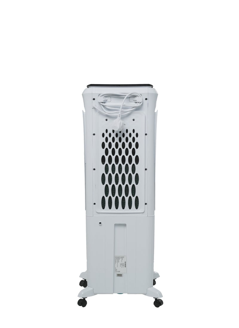 KHIND - KHIND Frosty-3D Air Cooler with Remote, 3 Sided Honeycomb Cooling Pads, Activated Silver Cation for Fresher Air, Pop-Up Touchscreen Control- (30L, White & Black) - Image 1