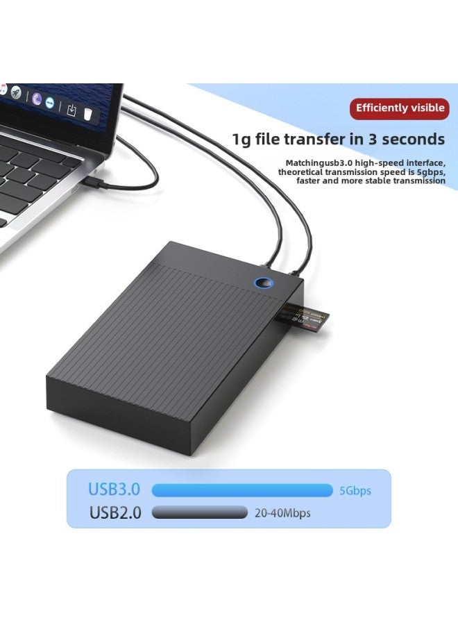 Direct 3.5 Inch Multi-function Hard Disk Box USB3.0 USB3.1 Universal Installation-free Mobile Box-Color:3.5inch Multifunctional Stripes Drive  - Image 3