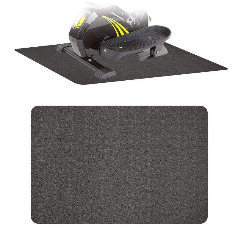 KPOCKED Non-Slip Workout Mat for Under Desk Ellipticals,Thicker & Quieter,23.6x17.7x0.2",Suitable for Ellipse Leg Exerciser, Foot & Leg Pedal Exerciser for Seniors Fitness, Floor Protection,Enhanced Stability - Image 1