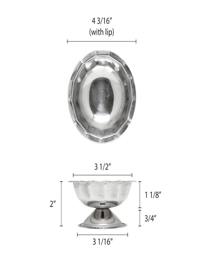 TrueCraftware- 5 oz Stainless Steel Footed Sherbet Dish Mirror Finished Set of 6- Ice Cream Cups Dessert Bowls Perfect for Dessert Sundae Ice Cream Fruit - Image 5