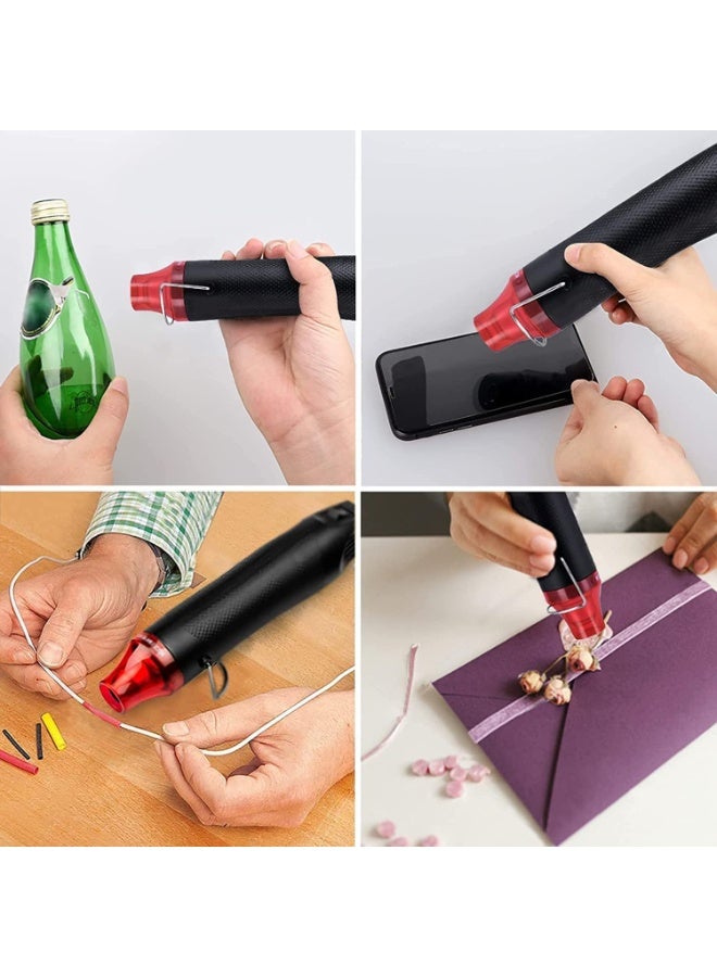 HZYH Heat Gun, Portable Heat Gun, Handheld Heating Tool, Defoaming Tool, Rapid Temperature Rise, Safety, Used for DIY Craft Embossing, Shrink Packaging, PVC Drying, Rubber, Stamp Heating,  Black - Image 5